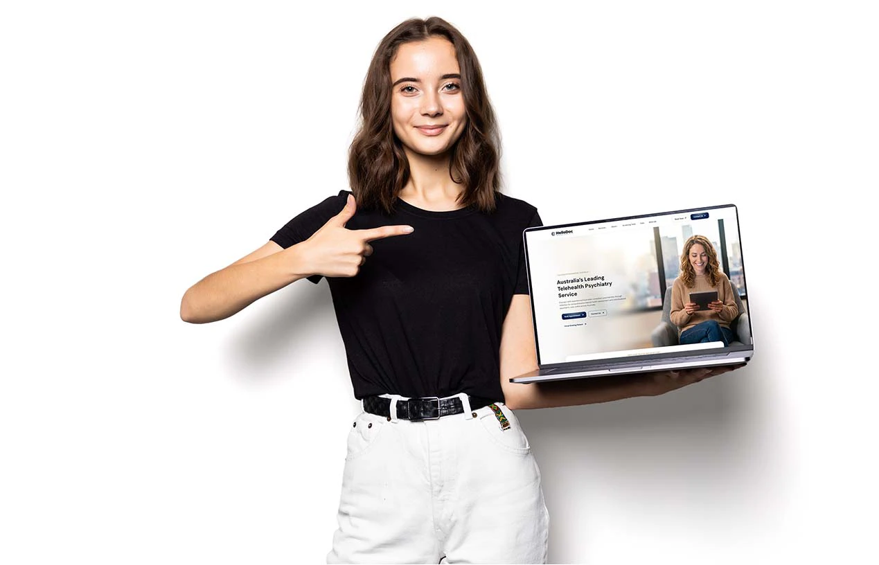HelloDoc is national telepsychiatry service across all states of Australia offering short wait times